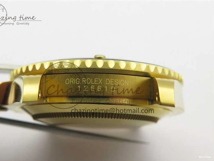 MiroTime 1223 Unisex Submariner 41mm 126618 LB YG EWF Blue Dial on YG Bracelet A 2615